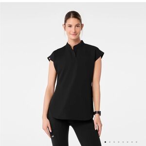 figs black rafaela scrub top